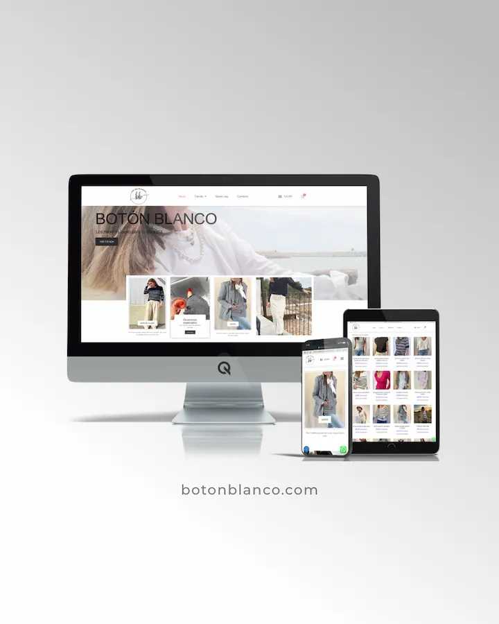 Diseño Web Botón Blanco - Tienda online de ropa de mujer