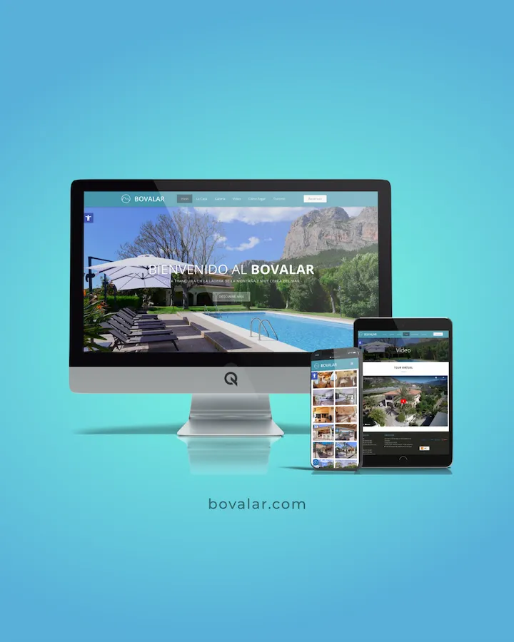 Diseño Web Casa Bovalar - Alquiler turístico de villa en Alicante