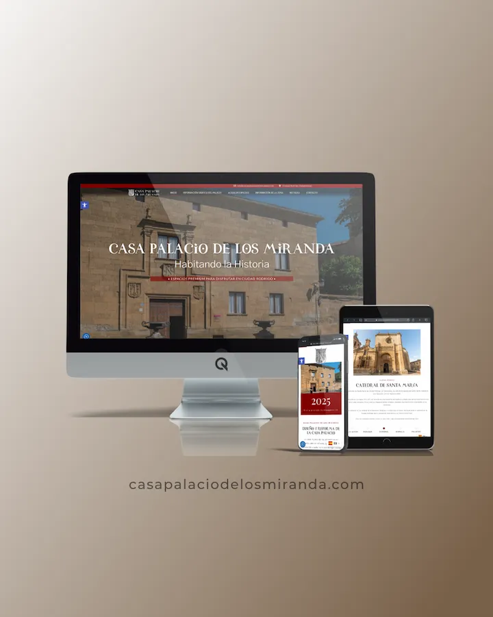 Diseño Web Casa Palacio de los Miranda - Alquiler de espacios con historia