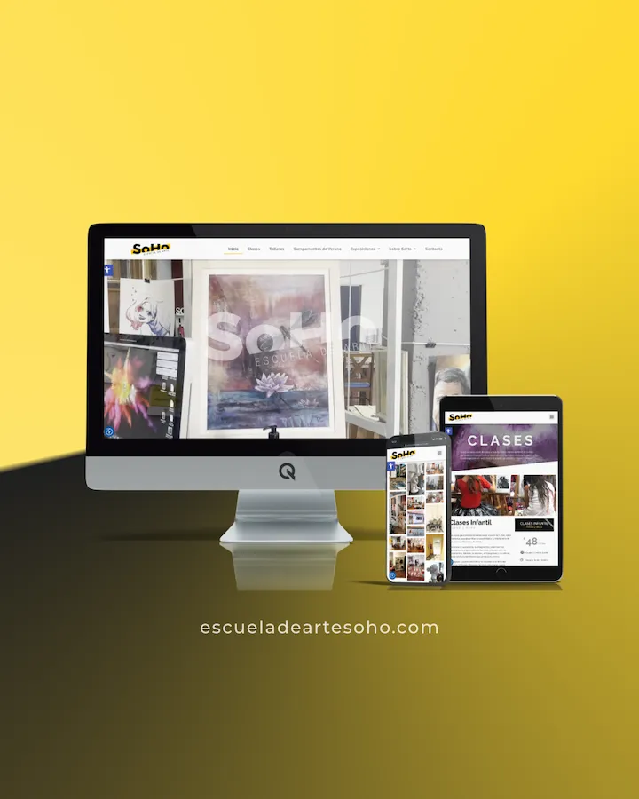 Diseño Web Escuela de Arte Soho - Escuela de dibujo y pintura en Rivas