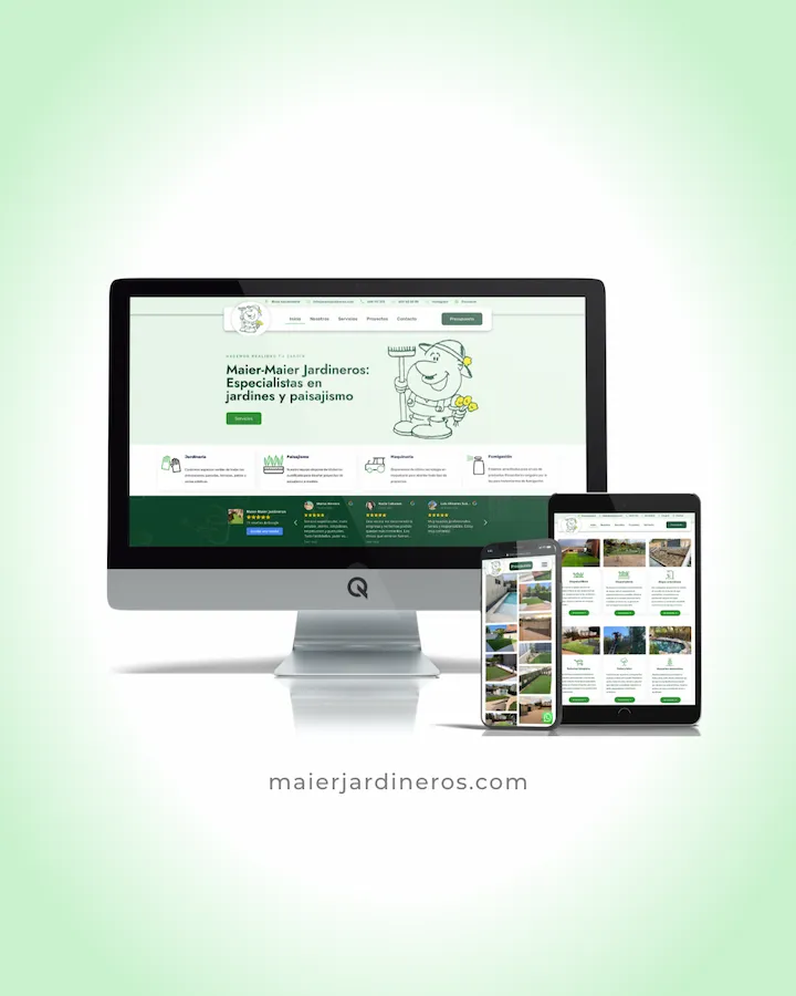 Diseño Web Maier Jardineros - Paisajismo y cuidado de jardines