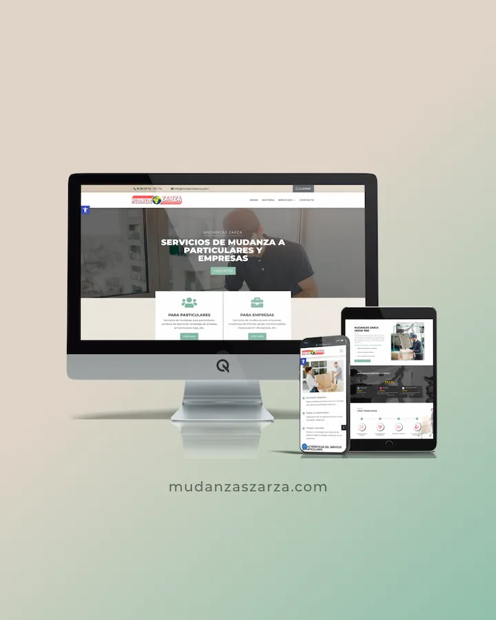 Diseño Web Mudanzas Zarza en Madrid