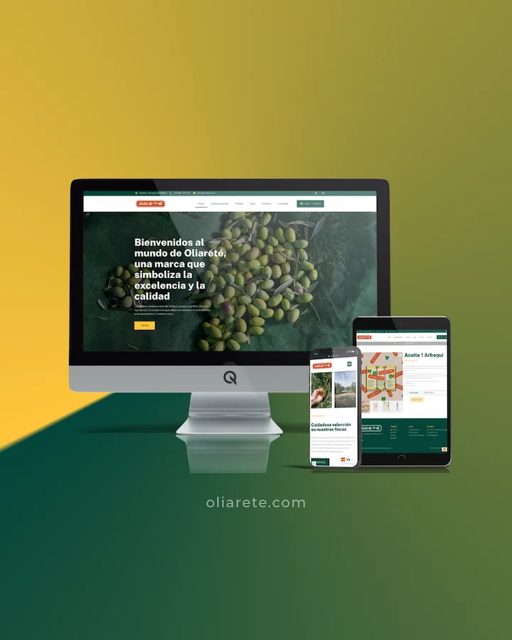 Diseño Web Oli Areté - Tienda online de aceite de Tarragona