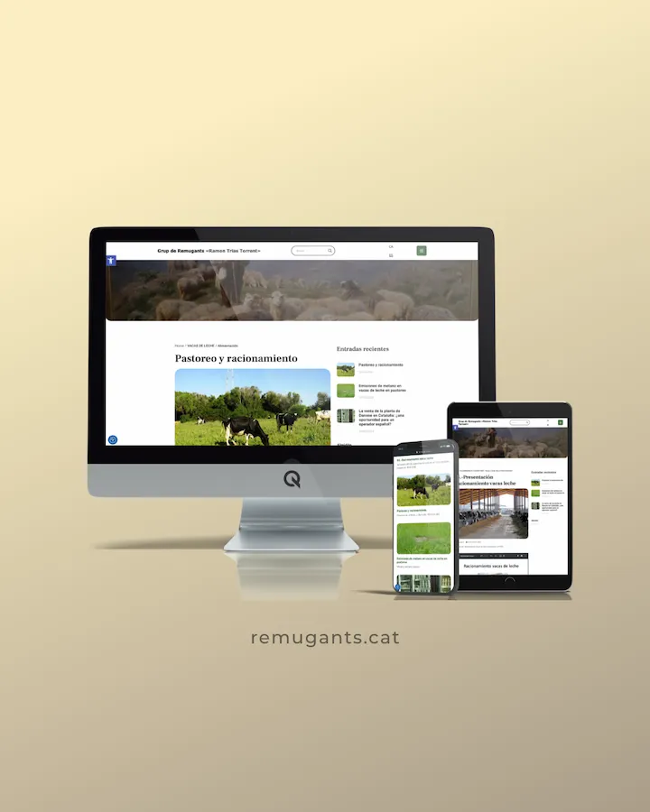 Diseño Web Remugants - Blog de información agropecuaria y explotaciones agrícolas