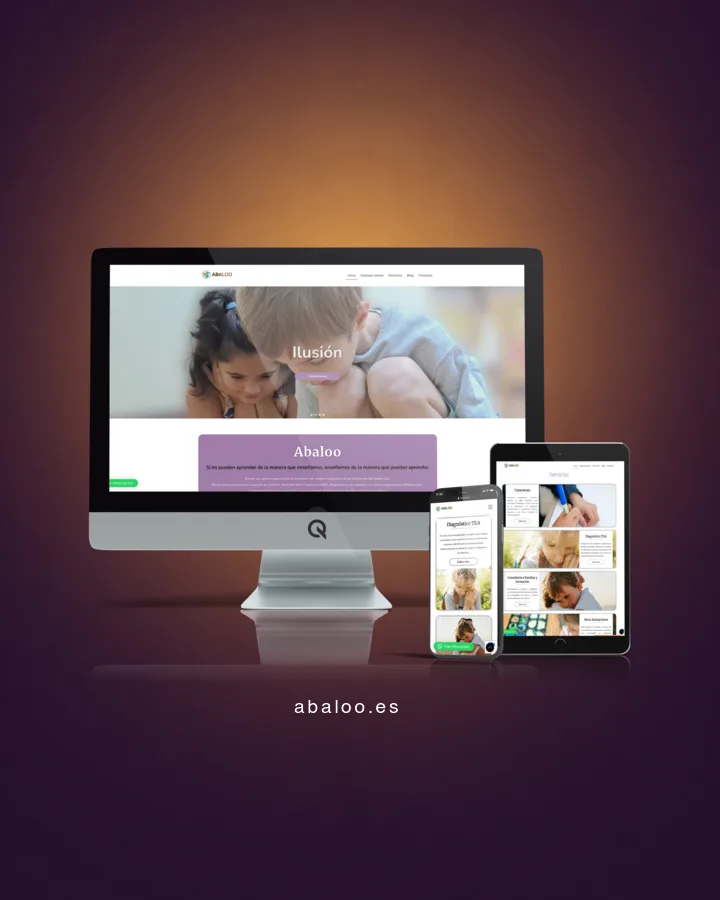 Diseño web en dispositivos del proyecto web Abaloo Intervenciones SL