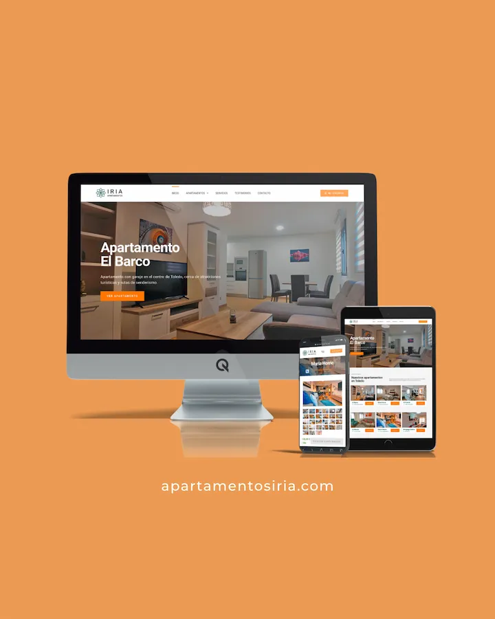 Diseño web en dispositivos del proyecto web Apartamentos Iria