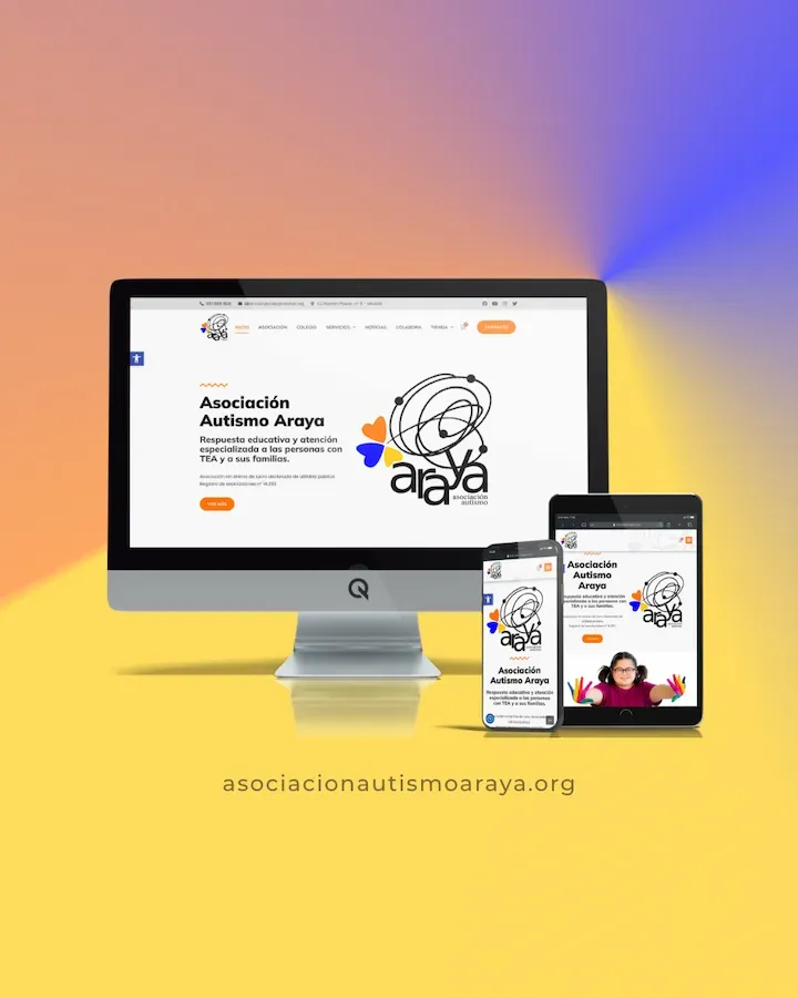 Diseño web en dispositivos del proyecto web Asociación Autismo Araya