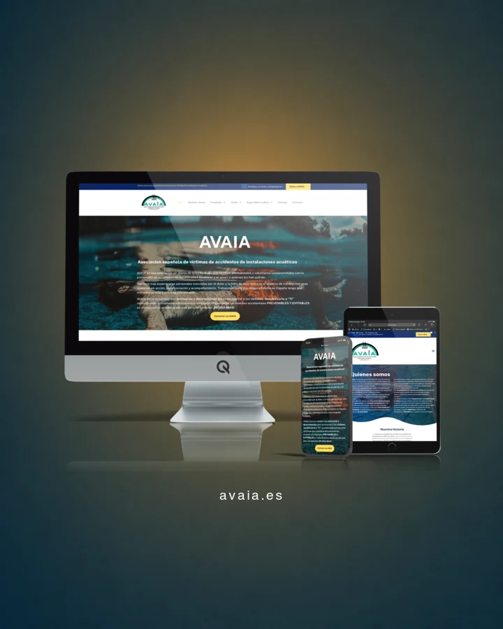 Diseño web en dispositivos del proyecto web AVAIA