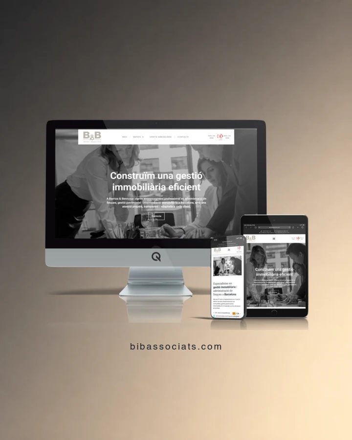 Diseño web en dispositivos del proyecto web BIB Associats