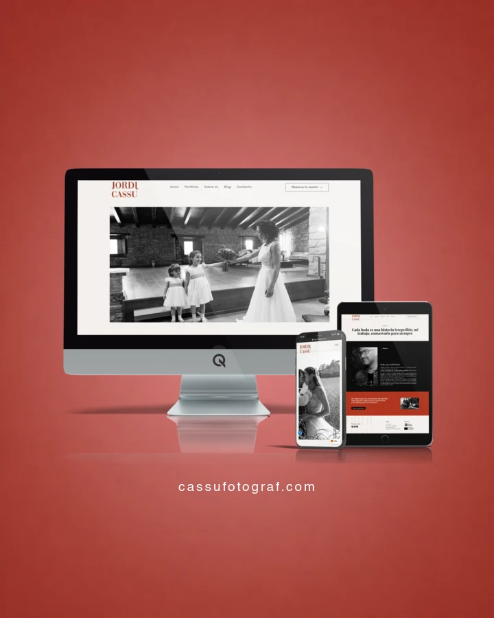 Diseño web en dispositivos del proyecto web Cassu Fotograf