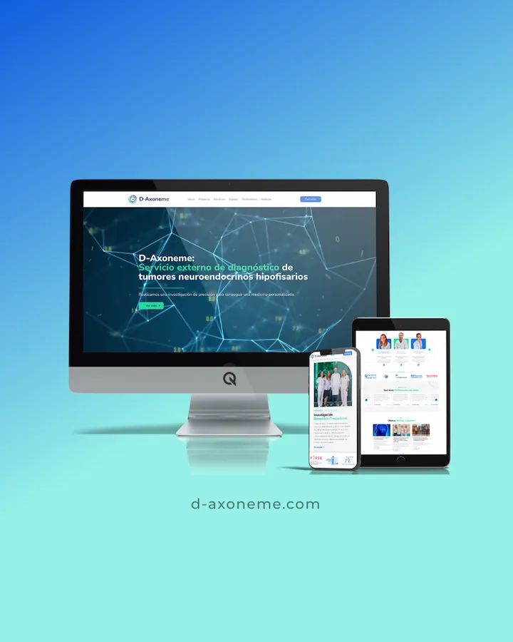 Diseño web en dispositivos del proyecto web D-Axoneme