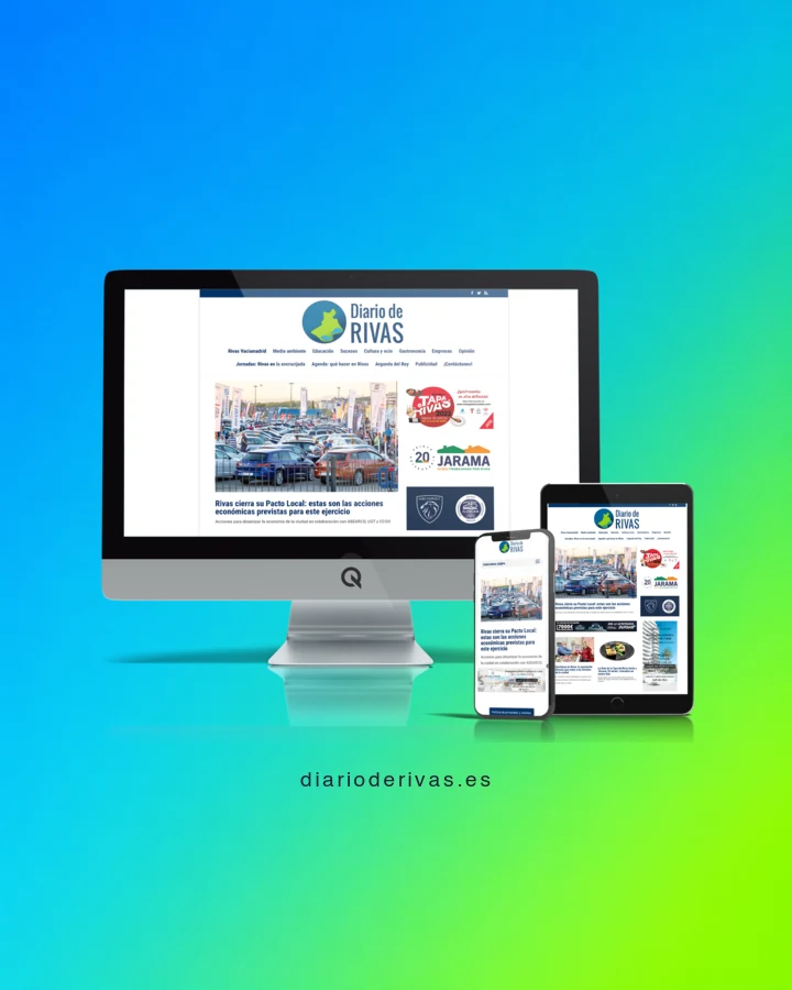 Diseño web en dispositivos del proyecto web Diario de Rivas
