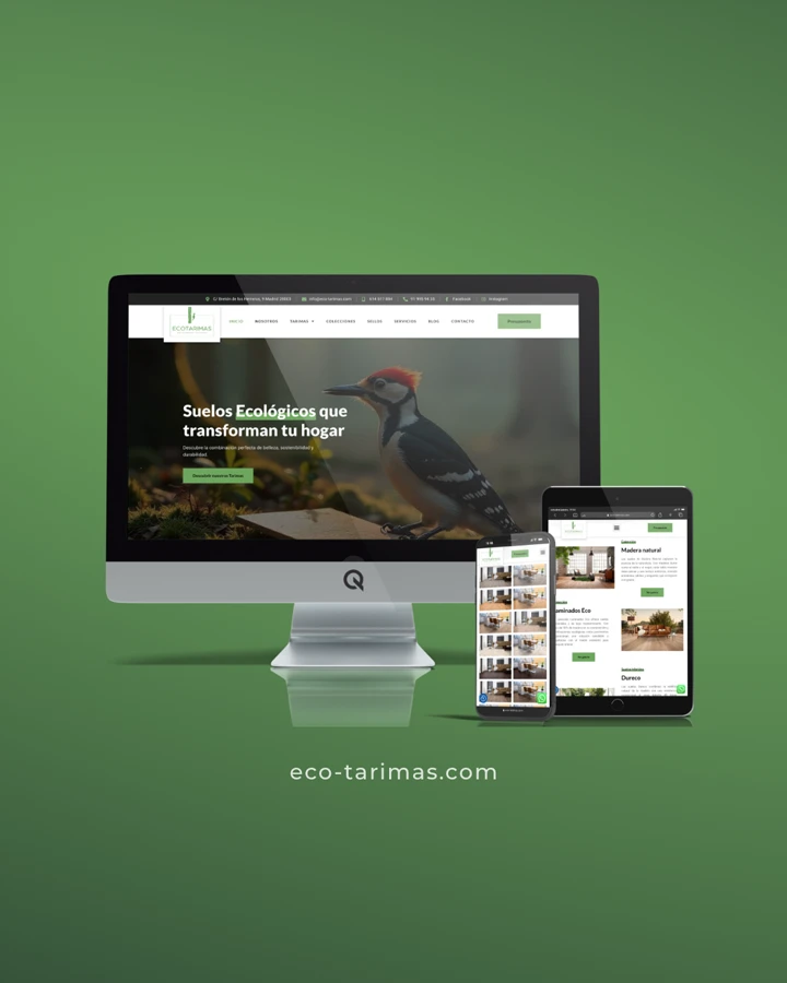 Diseño web en dispositivos del proyecto web Eco Tarimas
