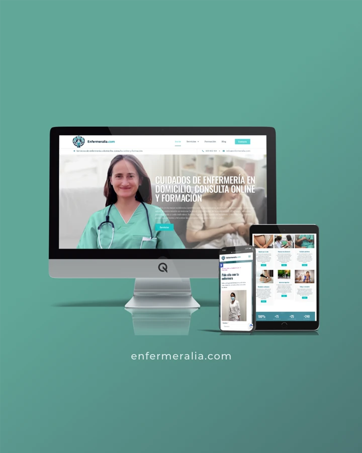 Diseño web en dispositivos del proyecto web Enfermeralia