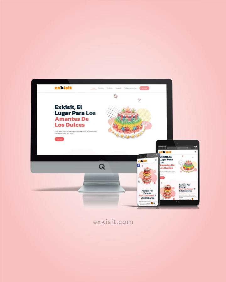 Diseño web en dispositivos del proyecto web Exkisit