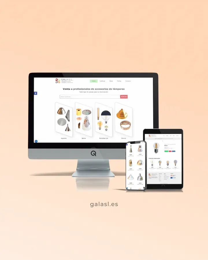 Diseño web en dispositivos del proyecto web Gala SL