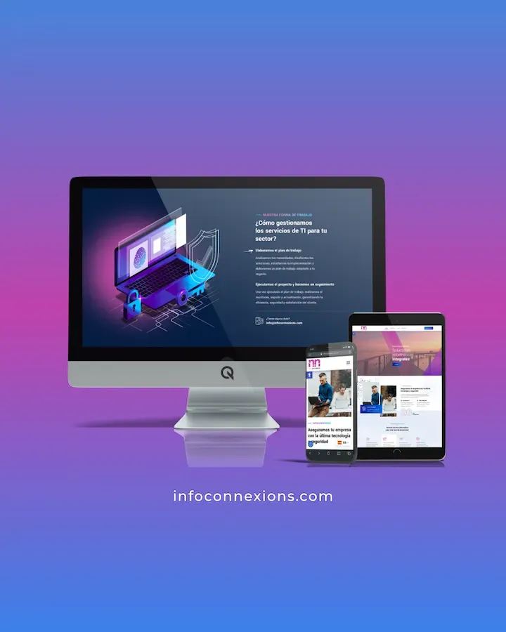 Diseño web en dispositivos del proyecto web Infoconnexions