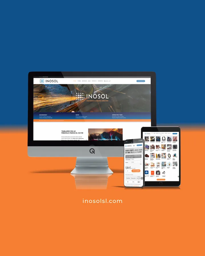 Diseño web en dispositivos del proyecto web Inosol SL