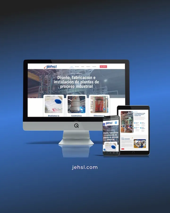 Diseño web en dispositivos del proyecto web Jeh SL