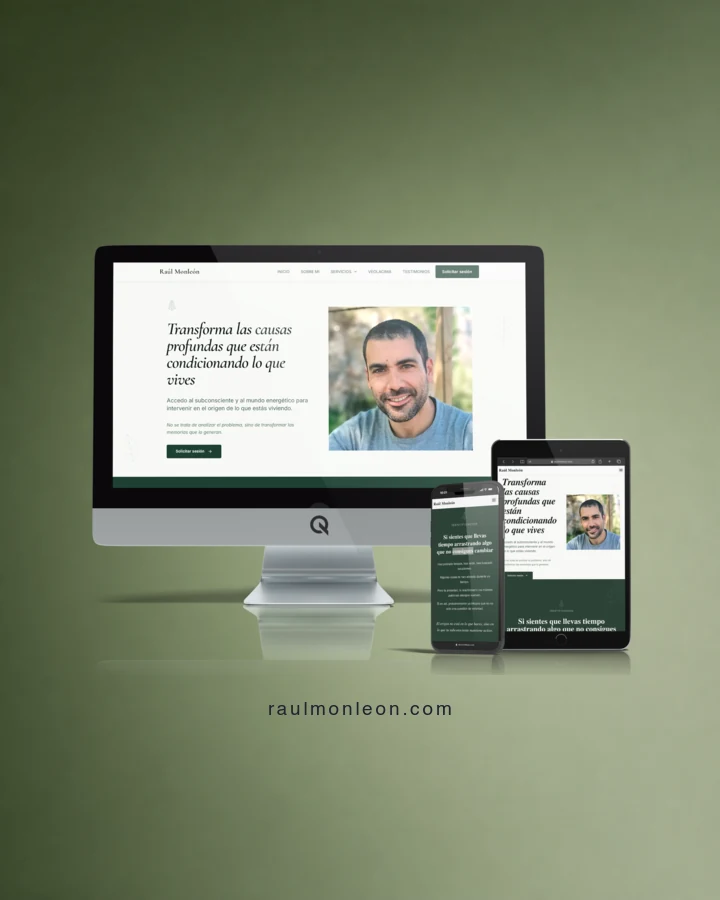 Diseño web en dispositivos del proyecto web Raúl Monleón