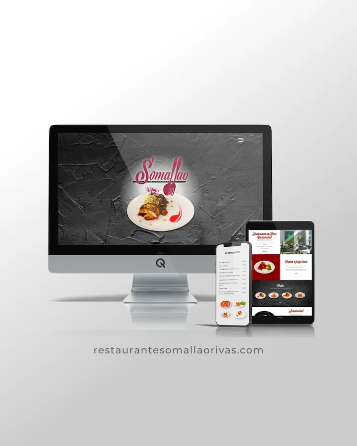 Diseño web en dispositivos del proyecto web Somallao restaurante