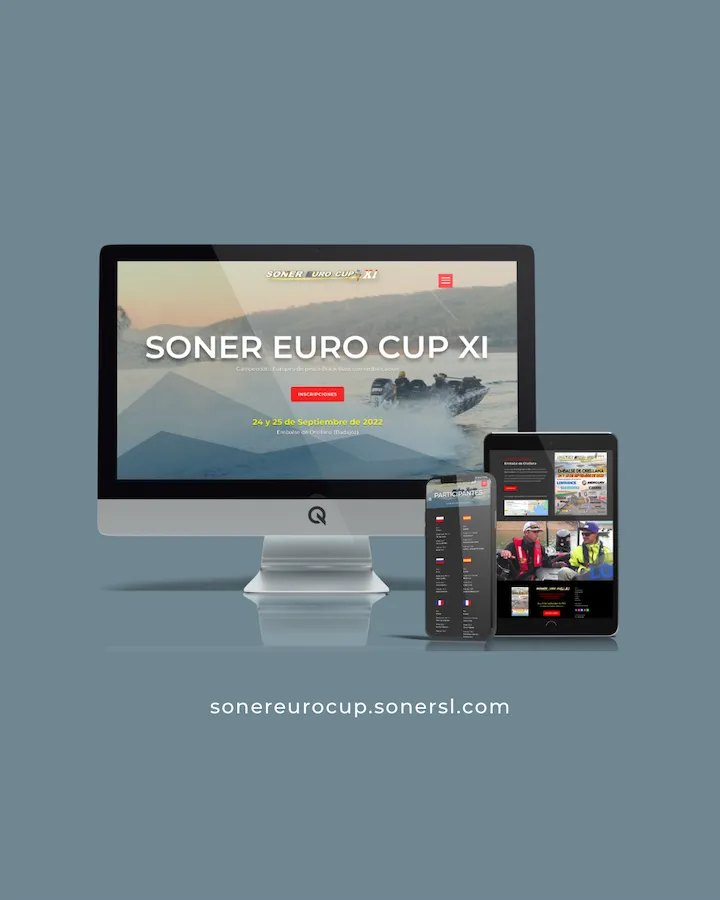 Diseño web en dispositivos del proyecto web Soner Euro Cup